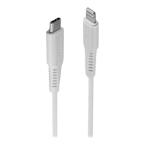 LINDY 1m USB Type C to Lightning Cable USB Type C Male to Lightning Male