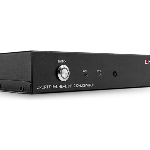 LINDY 2 Port Dual Head DisplayPort 1.2 KVM Switch 4x USB2.0 2x DP 1.2 Output