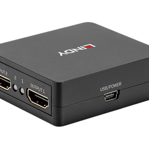 LINDY 2 Port HDMI 18G Splitter Compact