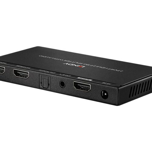 LINDY 2 Port HDMI 2.0 18G Splitter with Audio