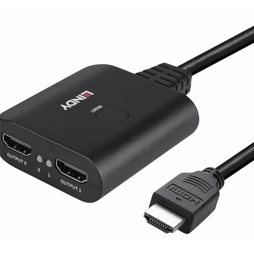 LINDY 2 Port HDMI 4K60 Splitter Cable