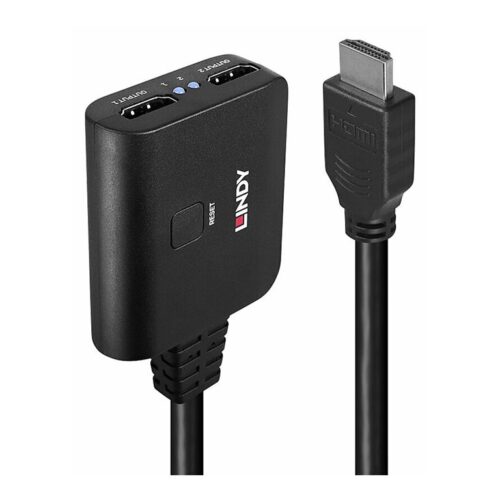 LINDY 2 Port HDMI 4K60 Splitter Cable
