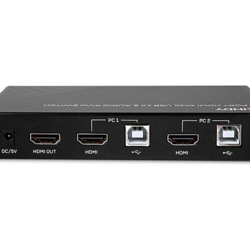 LINDY 2 Port HDMI 4K60 USB 2.0 & Audio KVM Switch