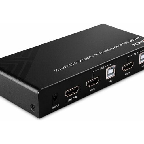 LINDY 2 Port HDMI 4K60 USB 2.0 & Audio KVM Switch