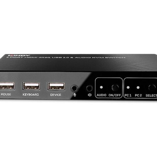 LINDY 2 Port HDMI 4K60 USB 2.0 & Audio KVM Switch