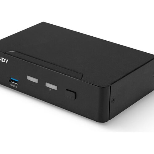 LINDY 2 Port KVM Switch DisplayPort 1.4 Switch between 2 DP equipped PCs from one keyboard mouse and monitor