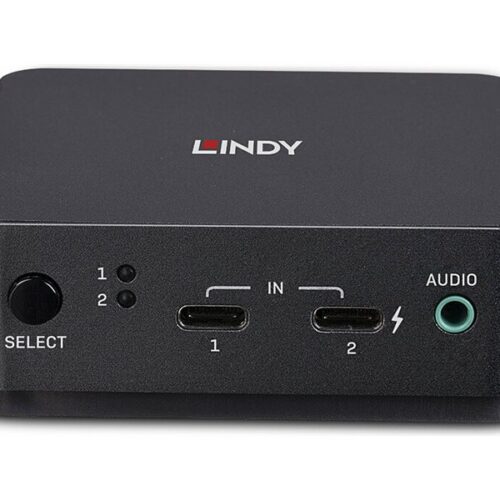 LINDY 2 Port Type C DisplayPort 1.2 KVM Switch