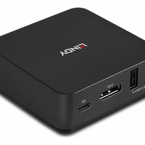LINDY 2 Port Type C DisplayPort 1.2 KVM Switch