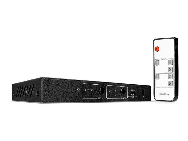 Interruttore HDMI Bidirezionale 18G 2 Porte LINDY - 4K 60Hz, Senza Alimentazione, Per 2 Sorgenti O 2 Uscite