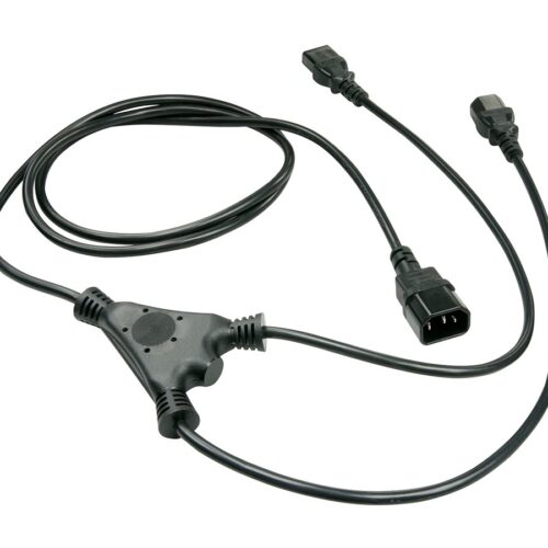 LINDY 2m IEC C14 to 2x IEC C13 Y Extension Cable