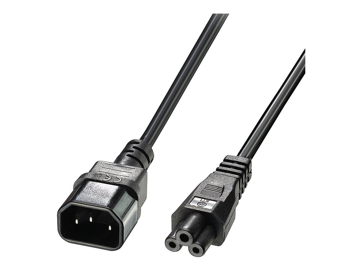 LINDY 2m IEC C14 to IEC C5 Cloverleaf Extension Cable