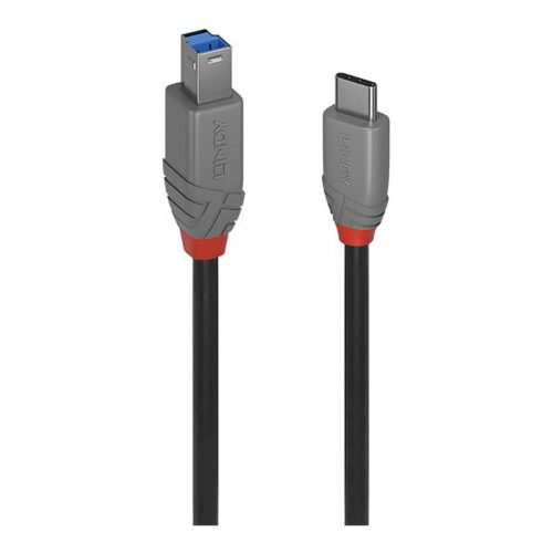 LINDY 2m USB 3.2 Type C to B Cable Anthra Line