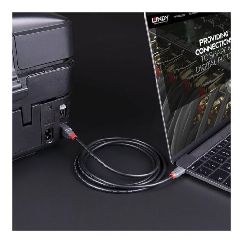 LINDY 2m USB 3.2 Type C to B Cable Anthra Line