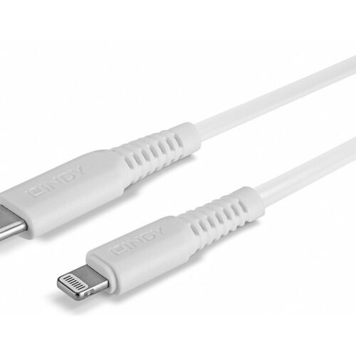 LINDY 2m USB Type C to Lightning Cable USB Type C Male to Lightning Male