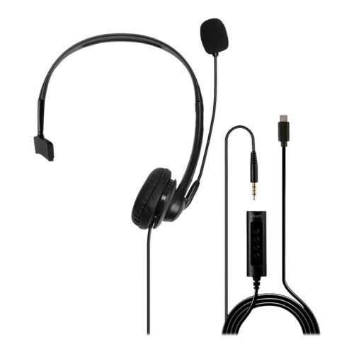 LINDY 3.5mm & USB Type C Monaural Headset
