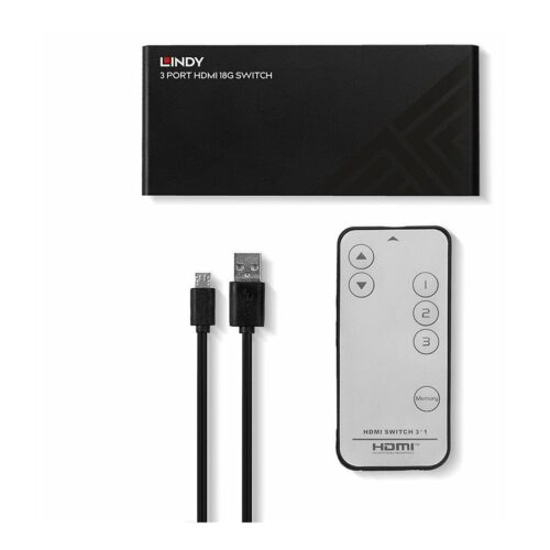 LINDY 3 Port HDMI 18G Switch