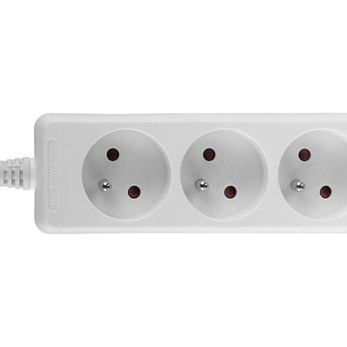 LINDY 3 way Mains Gang Socket FR France