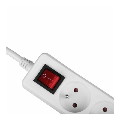 LINDY 3 way Mains Gang Socket with switch FR France