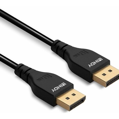 LINDY 3m DisplayPort 1.4 Cable Slim DP male to DP male connector
