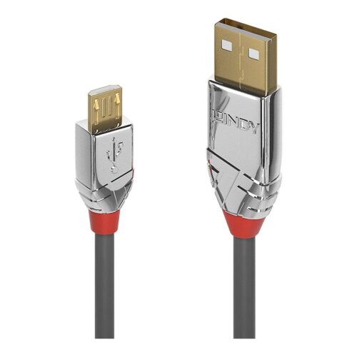 LINDY 3m USB 2.0 Type A/Micro-B Cable Cromo Line 480Mbit/s