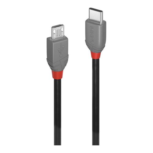 LINDY 3m USB 2.0 Type C to Micro-B Cable Anthra Line