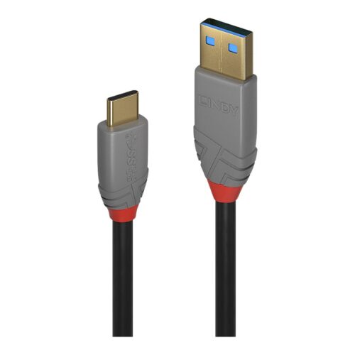 LINDY 3m USB 3.2 Type A to C Cable 5A PD Anthra Line