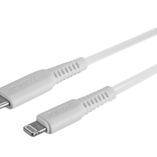 LINDY 3m USB C to Lightning Cable White