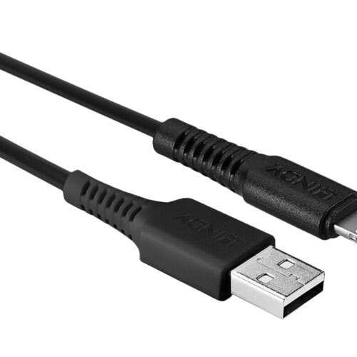 LINDY 3m USB to Lightning Cable black Charge and sync Cable for iPhone iPad & iPod