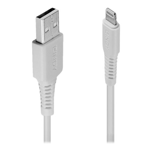 LINDY 3m USB to Lightning Cable white Charge and sync Cable for iPhone iPad & iPod