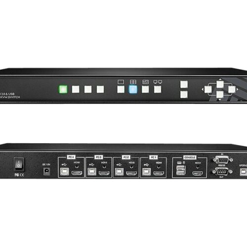 LINDY 4 Port HDMI 4K Quad View KVM Switch HDMI 2.0 & USB