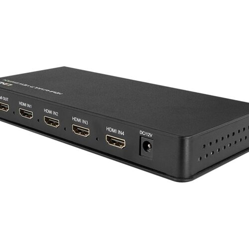 LINDY 4 Port HDMI Multi-View Switch 4 different modes: Quadview PiP Dual Video and Standard