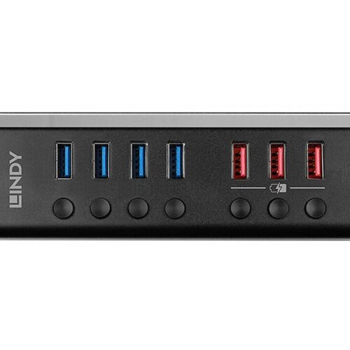LINDY 4 Port USB 3.0 Hub with 3 Quick Charge 3.0 Ports
