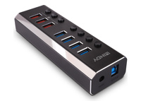 LINDY 4 Port USB 3.0 Hub with 3 Quick Charge 3.0 Ports