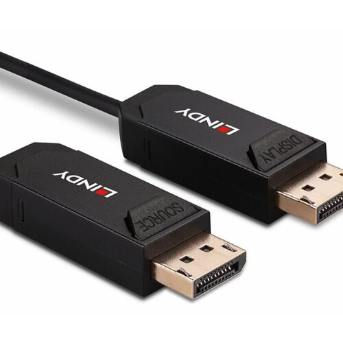 LINDY 40m Fibre Optic Hybrid DP 2.0 UHBR10 Cable