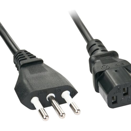 LINDY 5m IEC mains Cable italy Italian mains plug-IEC320 C13