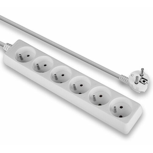 LINDY 6 way Mains Gang Socket FR France