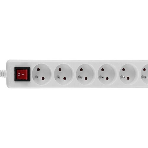 LINDY 6 way Mains Gang Socket with switch FR France
