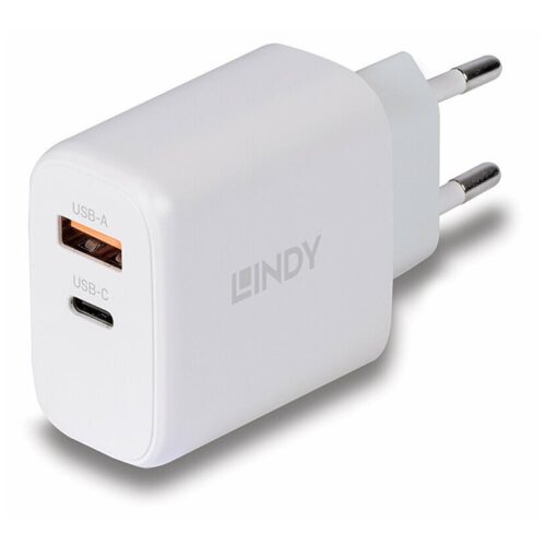 LINDY 65W USB Type A & C GaN Charger