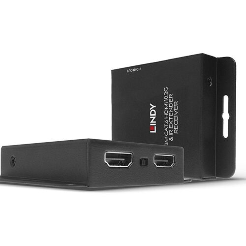 LINDY 70m Cat.6 HDMI 10.2G & IR Extender Amplify HDMI 10.2G & IR signals over 70m via Cat.6 cable