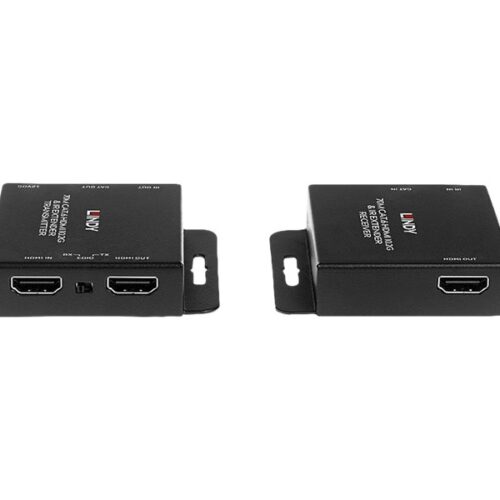 LINDY 70m Cat.6 HDMI 10.2G & IR Extender Amplify HDMI 10.2G & IR signals over 70m via Cat.6 cable