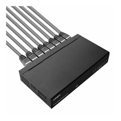 LINDY 8 Port 10/100/1000 GIGABIT Desktop Switch Premium metal case