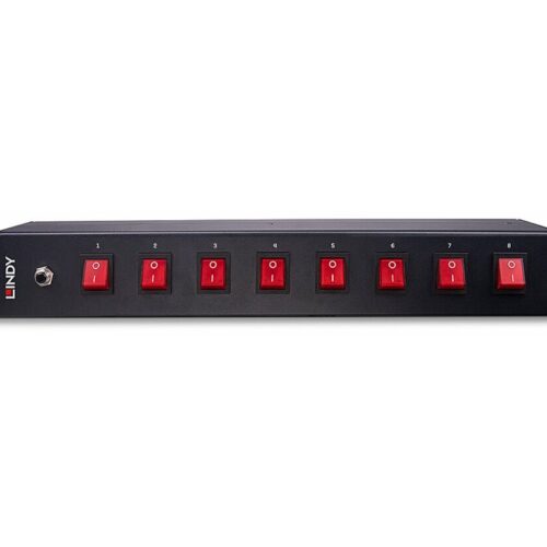 LINDY 8 Way Schuko PDU with switches