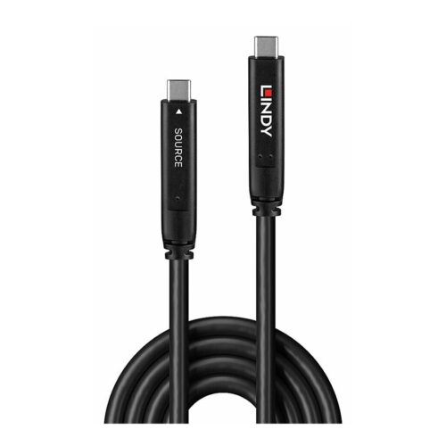 LINDY 8m USB 3.2 Gen 1 and DP 1.4 Type C Hybrid Cable