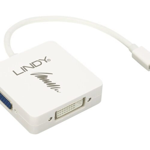 LINDY Adaptateur Mini DP 1.2 vers HDMI 4K30 DVI VGA