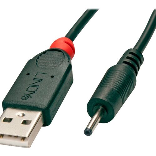 LINDY Adapter Cable USB A male – DC 2.5/0.7mm male 1.5m