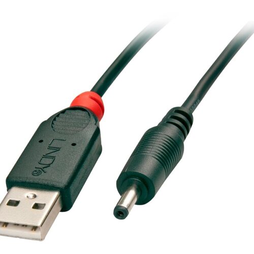 LINDY Adapter Cable USB A male – DC 3.5/1.35mm male 1.3m