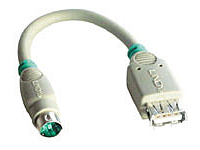 LINDY Adapter Cable USB Mouse to PS/2 Port USB A f to MD6 M 0.15cm