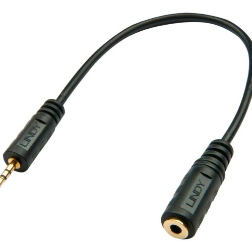 LINDY Audio Adapter Cable 2.5M/3.5F 20cm-Kabel 2.5mm M/3.5mm F