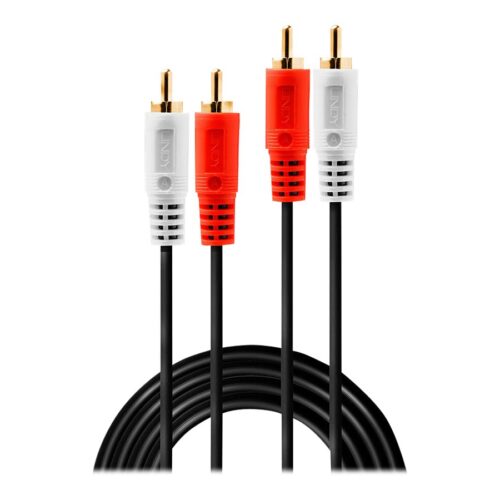 LINDY Audio Cable 2xPhono Stereo 10m 2xRCA Jack male / male gold plated