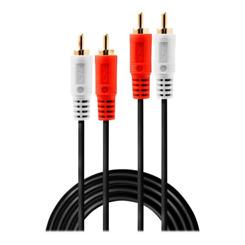 LINDY Audio Cable 2xPhono Stereo 5m 2xRCA Jack male / male gold plated